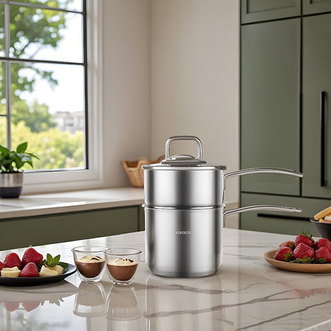Karaca Fondue Edelstahl Topf Set 14 cm
