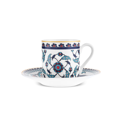 Karaca Rumi Coffee Cup Set for 6 People, 80 ml
