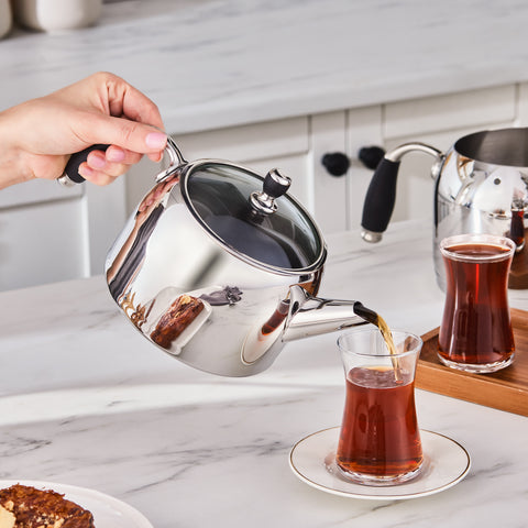 Karaca Stella Stainless Steel Teapot Set