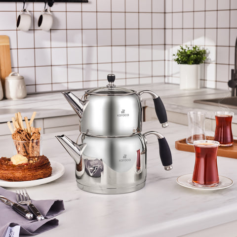 Karaca Stella Stainless Steel Teapot Set