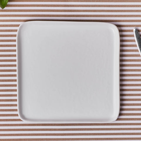 Karaca Epsilon Porcelain Square Dessert/Side Plate, 22cm, White