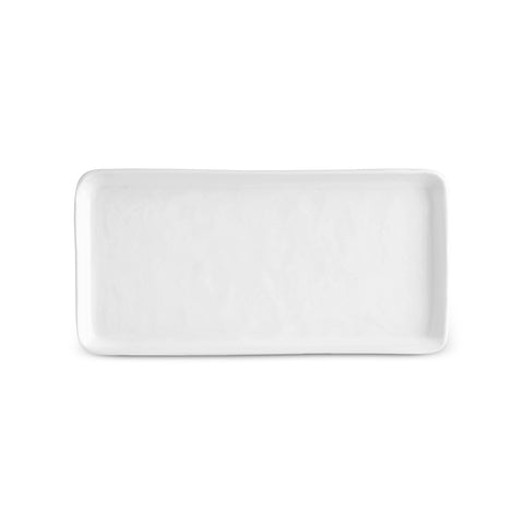 Karaca Epsilon Porcelain Rectangle Serving Platter, 26cm, White