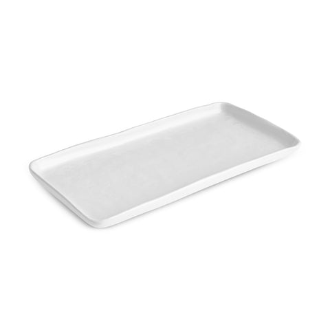 Karaca Epsilon Porcelain Rectangle Serving Platter, 26cm, White