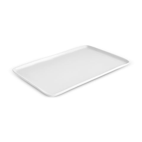 Karaca Epsilon Porcelian Rectangle Serving Platter, 44cm, White