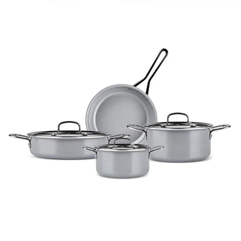 Karaca Swiss Crystal Kochgeschirrset, 7-teilig, Grau