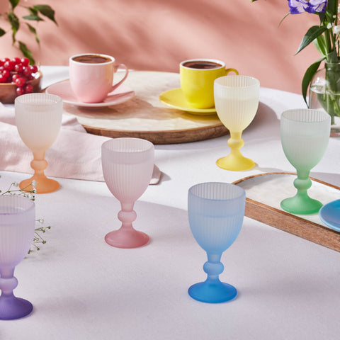 Karaca Rocco Set of 6 Coffee Side Glasses, Multicolor, 60 ml