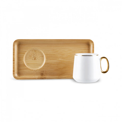Karaca Ada Bamboo Platte 2 Person Kaffeetasse 90 Ml