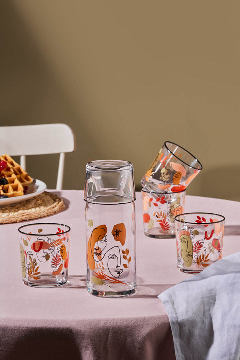 Karaca Face 5-Piece Glass Set