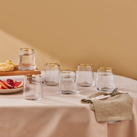 Karaca Orlando 420 Ml 6-Piece Water Glass Set
