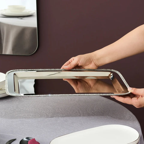 Karaca Home Majesty Dekorative Tablett Rechteckig 42x29,5 cm