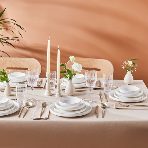 Karaca Streamline New Saturn Weiß 24-teiliges Tafelservice, 6 Personen