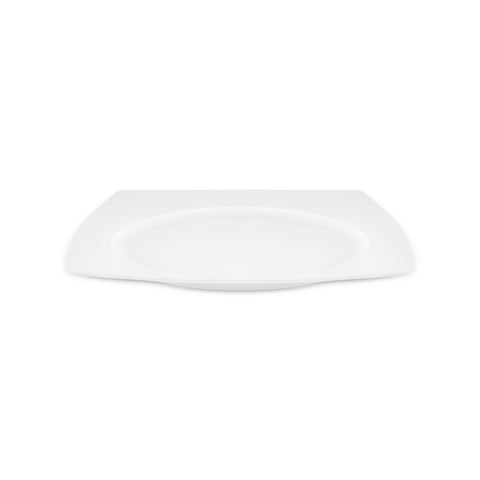 Karaca Square Bone Mensa 53-Piece Dinnerware Set for 12 People, White