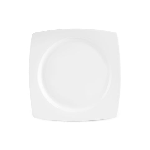 Karaca Square Bone Mensa 53-Piece Dinnerware Set for 12 People, White