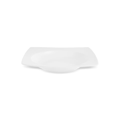 Karaca Square Bone Mensa 53-Piece Dinnerware Set for 12 People, White