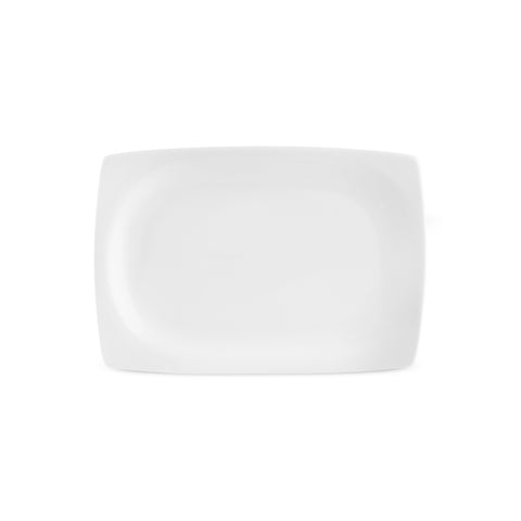 Karaca Square Bone Mensa 53-Piece Dinnerware Set for 12 People, White