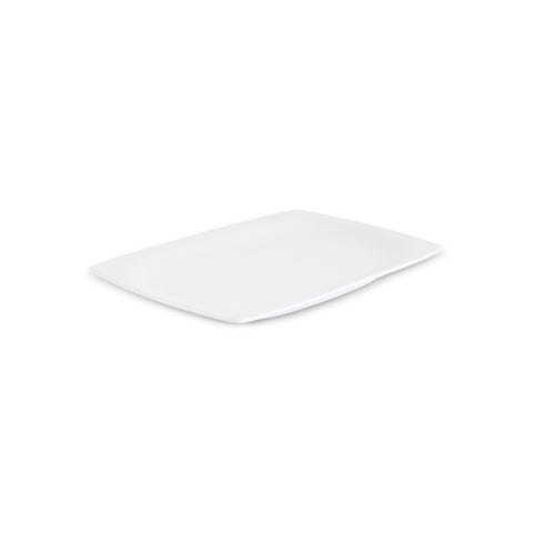 Karaca Square Bone Mensa 53-Piece Dinnerware Set for 12 People, White