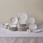 Karaca Square Bone Fancy 53-Piece Dinner Set for 12 People
