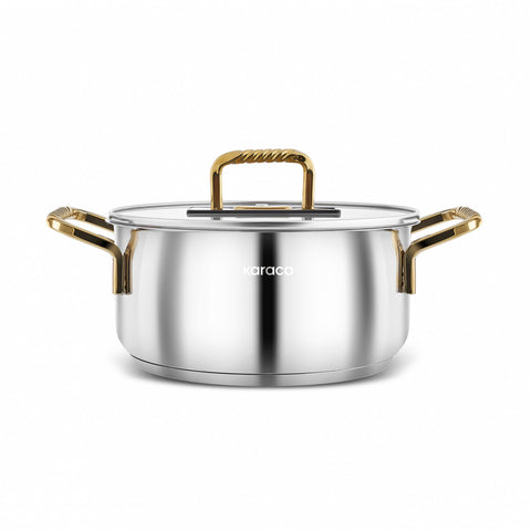 Karaca Maçka Induktionsboden Stahltopf 20 cm Gold