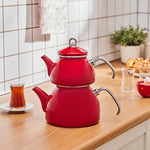 Karaca Loreto Enamel Teapot Set – Red