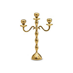 Karaca Arlen 3er Kerzenhalter Gold 38x29 cm