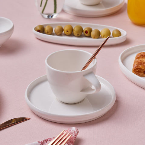 Karaca Stream Bone Sunset, 34-Piece 6-Person Breakfast Set