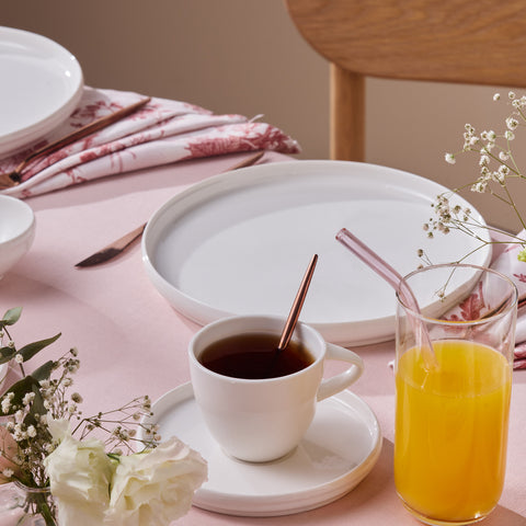 Karaca Stream Bone Sunset, 34-Piece 6-Person Breakfast Set