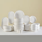 Karaca Stream Bone New Saturn 53-Piece Dinner Set for 12 People – Platinum