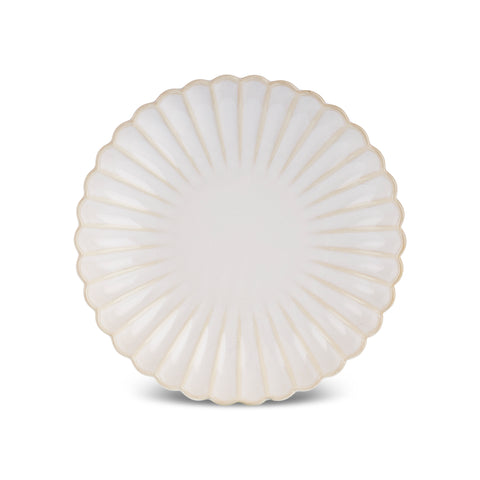 Karaca New Daisy Reaktif Sırlı Stoneware Makarna Kasesi, 22,5 cm, Beyaz