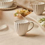 Karaca New Daisy Reaktif Sırlı Stoneware Kupa, 230 ml, Beyaz