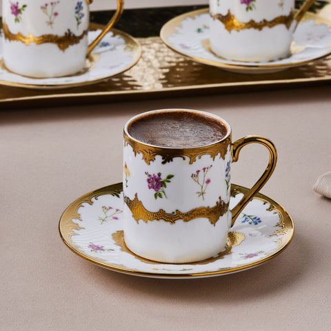 Karaca Bihter, 6 Person Kaffeetasse 90ML