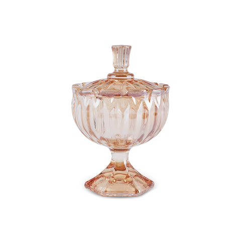 Karaca Jerry Glass Turkish Delight Bowl, Amber