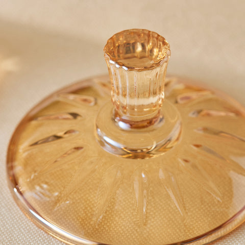 Karaca Jerry Glass Turkish Delight Bowl, Amber