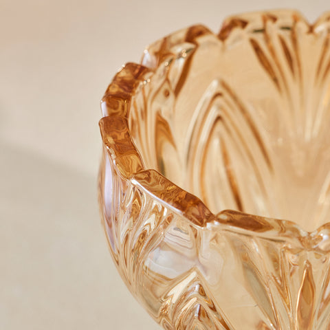 Karaca Barry Glass Turkish Delight Bowl, Amber