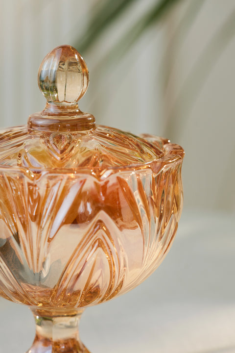 Karaca Barry Glass Turkish Delight Bowl, Amber