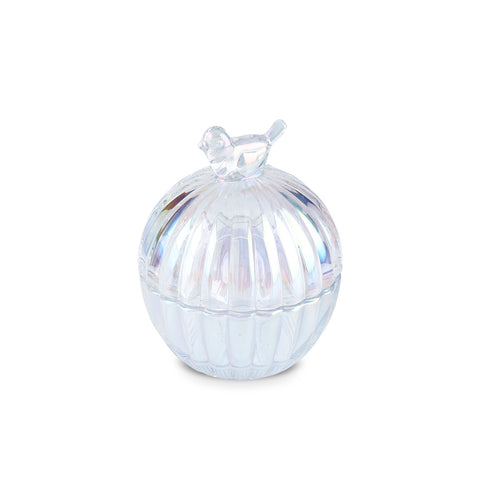 Karaca Luster Glas-Lokumschale mit Vogelfigur