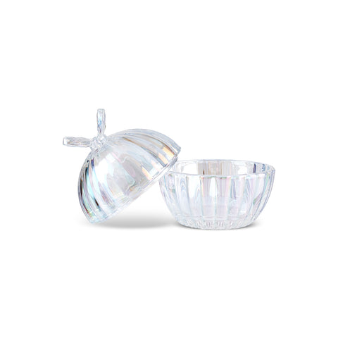 Karaca Luster Glas-Lokumschale mit Schmetterlingsfigur
