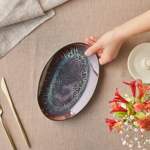 Karaca New Black Galactic 24 cm Serving Platter  