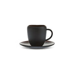 Karaca Earth Collection New Galactic 2-Piece Reactive Glaze Espresso Turkish Coffee Cup Set, 100ml, Single Person, Black