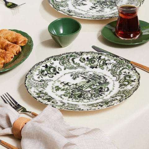 Karaca Forever Bone Vittoria, Frühstücksset 26-teilig für 6 Personen