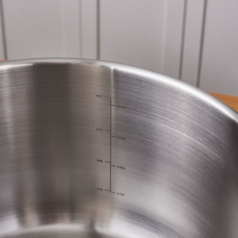 Karaca Elite Edelstahl-Induktions-Kochtopf mit Deckel, 28 cm, Silber