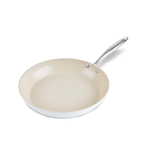 Karaca Swiss Crystal Almond Cream Pfanne mit Edelstahlgriff 30 cm
