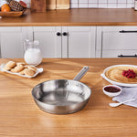 Karaca Elite Stainless Steel Induction Frying Pan, 24cm, Silver
