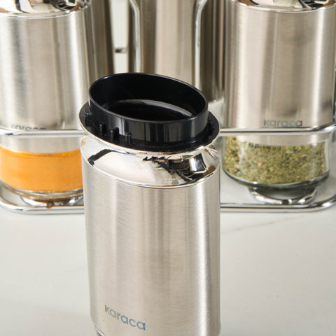 Karaca Stellum, 6-teiliges Gewürzglas-Set, Inox