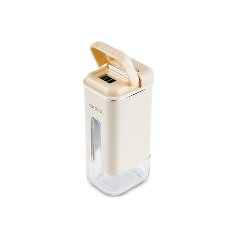 Karaca Luminous, 3-Piece Glass Salt and Pepper Shaker, Cream