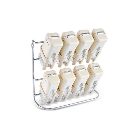 Karaca Luminous, 9-teiliges Gewürzgläser-Set, Creme