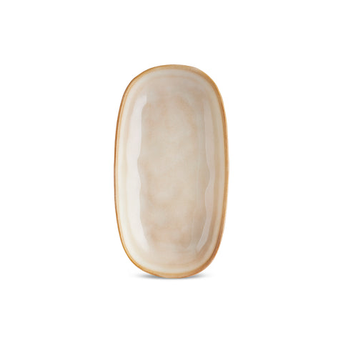 Karaca Aria Servierplatte mit Reaktivglasur, 16 cm, Beige