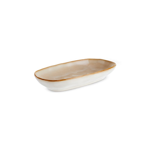 Karaca Aria Servierplatte mit Reaktivglasur, 16 cm, Beige