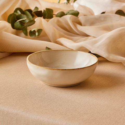 Karaca Aria Beige Reactive Serving Plate, 12 cm