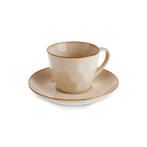 Karaca Aria Reactive Glaze Tea Cup, 230ml, Beige
 