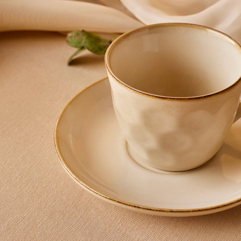 Karaca Aria Reactive Glaze Tea Cup, 230ml, Beige
 
